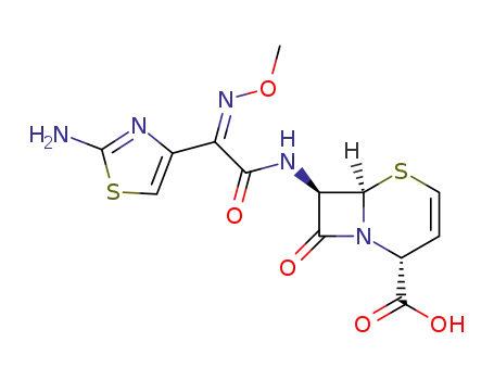 Molecular Structure of 102044-69-9 ((2R,6R,7R)-7-{2-(2-Amino-thiazol-4-yl)-2-[(Z)-methoxyimino]-acetylamino}-8-oxo-5-thia-1-aza-bicyclo[4.2.0]oct-3-ene-2-carboxylic acid)