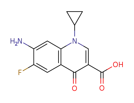 Molecular Structure of 105674-91-7 (3-Quinolinecarboxylic acid, 7-aMino-1-cyclopropyl-6-fluoro-1,4-dihydro-4-oxo-)
