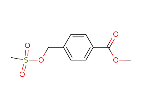 Molecular Structure of 167215-77-2 (Benzoic acid, 4-[[(methylsulfonyl)oxy]methyl]-, methyl ester)