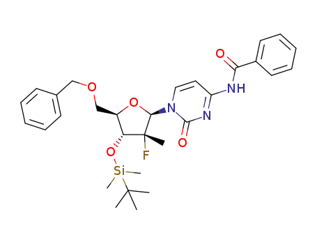 N-(1-((2R,3R,4R,5R)-5-(benzyloxymethyl)-4-(tert-butyldimethylsilyloxy)-3-fluoro-3-methyltetrahydrofuran-2-yl)-2-oxo-1,2-dihydropyrimidin-4-yl)benzamide