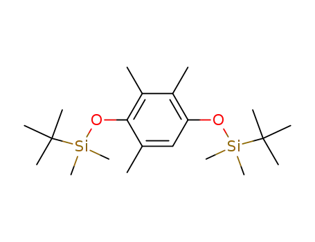 Molecular Structure of 102488-36-8 (1,4-Bis-(tert-butyl-dimethyl-silanyloxy)-2,3,5-trimethyl-benzene)