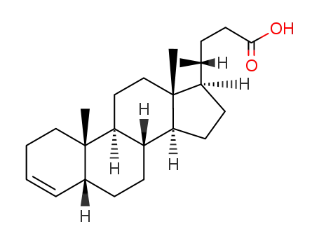Molecular Structure of 28083-35-4 (chol-3-en-24-oic acid)