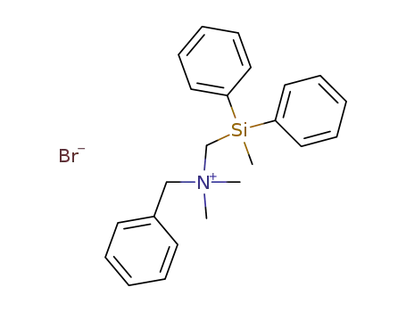 Molecular Structure of 72443-54-0 (Benzyldimethyl<(methyldiphenylsilyl)methyl>ammonium bromide)