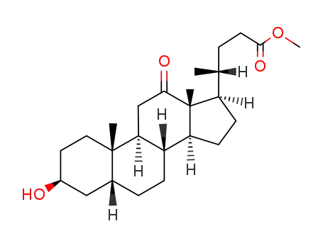 Molecular Structure of 18069-51-7 (methyl (3beta,5beta)-3-hydroxy-12-oxocholan-24-oate)