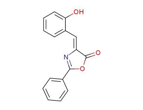 Molecular Structure of 137401-65-1 ((Z)-4-(2'-hydroxyphenylmethylene)-2-phenyloxazol-5(4H)-one)