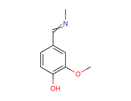 Molecular Structure of 84145-54-0 (2-methoxy-4-[(methylimino)methyl]phenol)