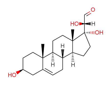 Molecular Structure of 102707-72-2 ((20<i>S</i>)-3β.17.20-trihydroxy-pregnen-(5)-al-(21))