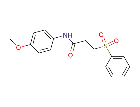 Molecular Structure of 340011-43-0 (N-(4-methoxyphenyl)-3-(phenylsulfonyl)propanamide)