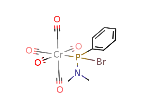 Molecular Structure of 126306-24-9 (bromodimethylaminophenylphosphine(pentacarbonyl)chromium<sup>(0)</sup>)