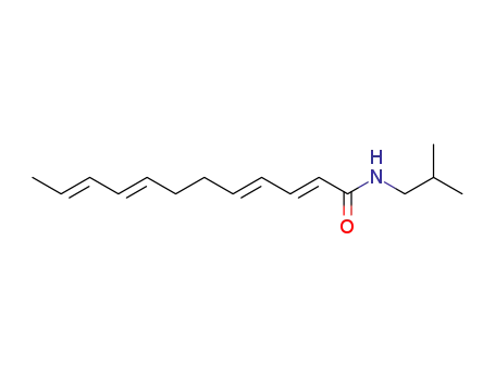Molecular Structure of 543-44-2 (dodeca-2(E),4(E),8(E),10(E)-tetraenoic acid isobutylamide)