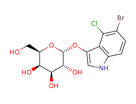 Molecular Structure of 1174456-59-7 (5-bromo-4-chloroindoxyl α-D-galactopyranoside)