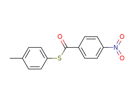 Molecular Structure of 28122-84-1 (4-Nitrothiobenzoic acid S-p-tolyl ester)