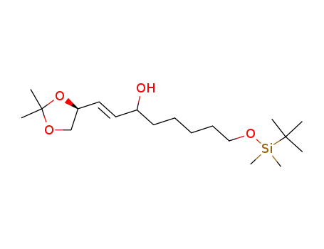 Molecular Structure of 206050-53-5 ((1E)-1-[3,3-dimethyl-(2,4-dioxolanyl)-8-(1,1,2,2-tetramethyl)-1-silapropoxy]oct-1-en-3-ol)