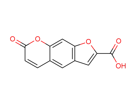 Molecular Structure of 73097-21-9 (7-oxo-7H-furo[3,2-g]chromene-2-carboxylic acid)