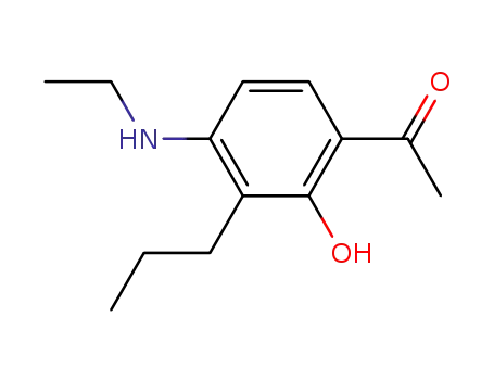 Molecular Structure of 69049-68-9 (1-[4-(ETHYLAMINO)-2-HYDROXY-3-PROPYLPHENYL]ETHAN-1-ONE)