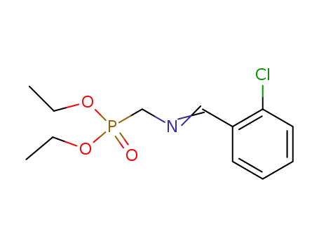 Molecular Structure of 86052-27-9 (N-orthochlorobenzylidene-aminomethylphosphonate de diethyle)