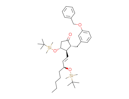 (2R,3R,4R)-2-(3-(benzyloxy)benzyl)-4-tert-butyldimethylsilyloxy-3-((3S,1E)-3-tert-butyldimethylsilyloxyoct-1-enyl)cyclopentanone
