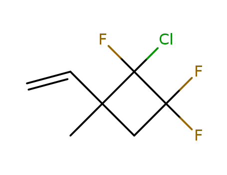 Molecular Structure of 4265-28-5 (1,1,2-TRIFLUORO-2-CHLORO-3-METHYL-3-VINYLCYCLOBUTANE)