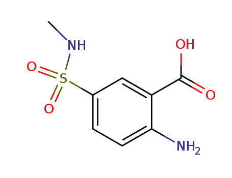 Molecular Structure of 29636-27-9 (2-amino-5-(methylsulphamoyl)benzoic acid)