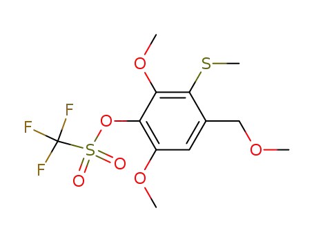 Methanesulfonic acid, trifluoro-,
2,6-dimethoxy-4-(methoxymethyl)-3-(methylthio)phenyl ester