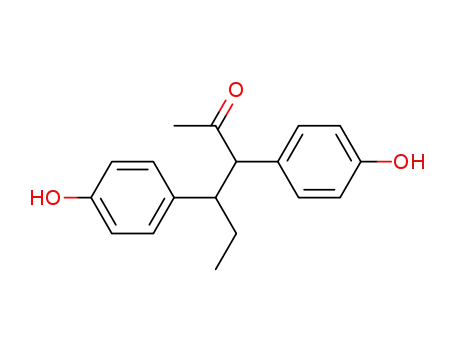 Molecular Structure of 101564-54-9 (3,4-bis(4-hydroxyphenyl)hexan-2-one)