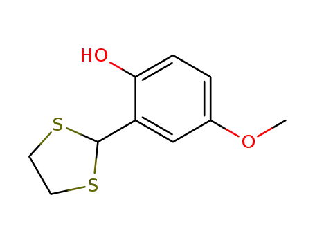 Molecular Structure of 80210-54-4 (2-[1,3]Dithiolan-2-yl-4-methoxy-phenol)