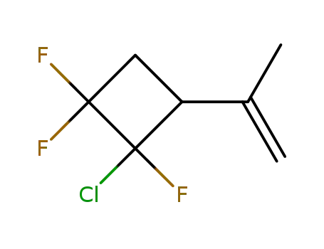 Molecular Structure of 116850-27-2 (2-chloro-1,1,2-trifluoro-3-isopropenylcyclobutane)