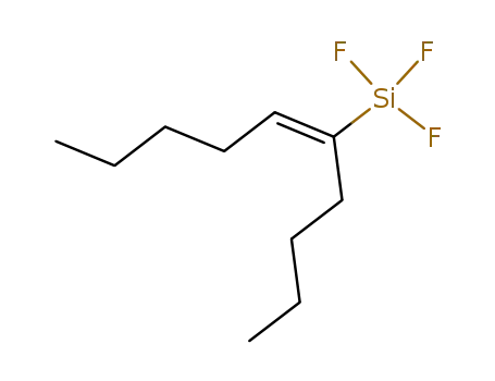 Molecular Structure of 83168-83-6 (Silane, (1-butyl-1-hexenyl)trifluoro-, (E)-)