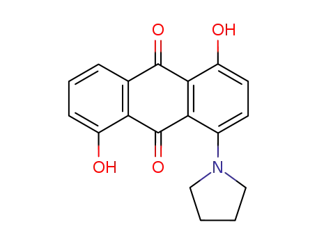 Molecular Structure of 106491-46-7 (4-pyrrolidino-1,5-dihydroxy-9,10-anthraquinone)