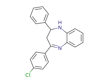 Molecular Structure of 75220-84-7 (1H-1,5-Benzodiazepine, 4-(4-chlorophenyl)-2,3-dihydro-2-phenyl-)