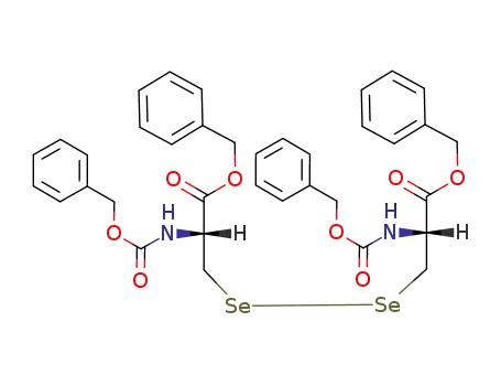Molecular Structure of 109276-78-0 (L-Alanine, 3,3'-diselenobis[N-[(phenylmethoxy)carbonyl]-,
bis(phenylmethyl) ester)