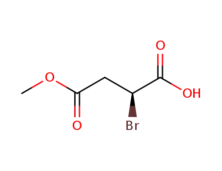 Molecular Structure of 155148-23-5 (Butanedioic acid, bromo-, 4-methyl ester, (2S)-)