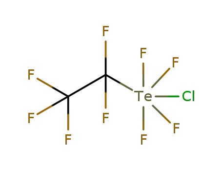 trans perfluoroethyl tellurium monochloride tetrafluoride