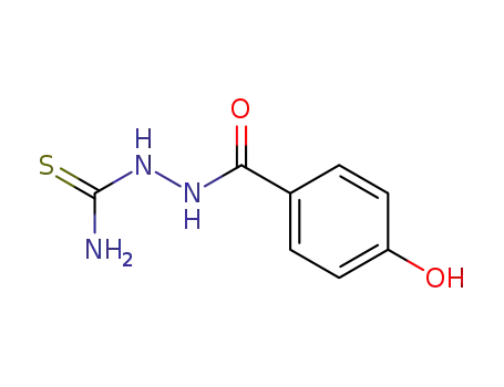 Molecular Structure of 58975-53-4 (Benzoic acid, 4-hydroxy-, 2-(aminothioxomethyl)hydrazide)