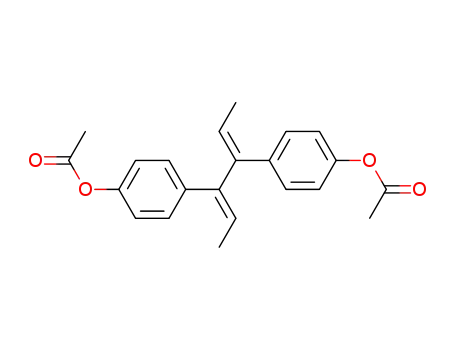 Molecular Structure of 24705-61-1 (3,4-bis-(4-acetoxy-phenyl)-hexa-2<i>t</i>,4<i>t</i>-diene)