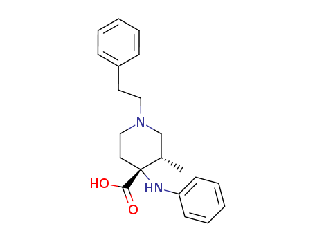 4-Piperidinecarboxylicacid, 3-methyl-4-(phenylamino)-1-(2-phenylethyl)-, cis- (9CI)
