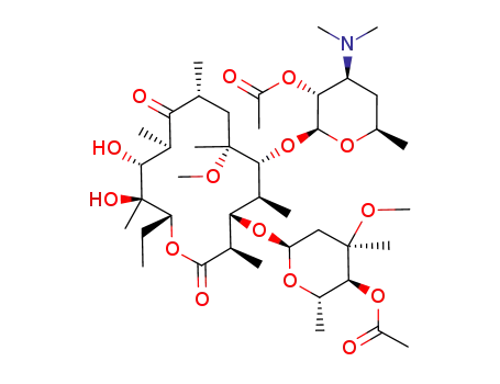 Molecular Structure of 152235-55-7 (2',4''-di-O-acetyl-6-O-methylerythromycin A)