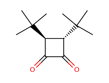 Molecular Structure of 22935-40-6 (3,4-Di-tert-butyl-1,2-cyclobutanedione)