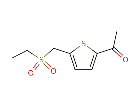 Molecular Structure of 98954-61-1 (1-(5-ethanesulfonylmethyl-[2]thienyl)-ethanone)