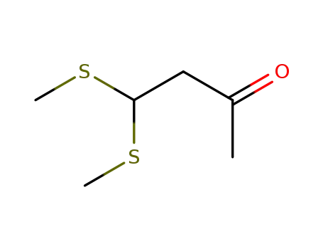Molecular Structure of 77953-59-4 (2-Butanone, 4,4-bis(methylthio)-)