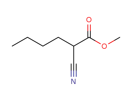 Molecular Structure of 7309-46-8 (Hexanoic acid, 2-cyano-, methyl ester)