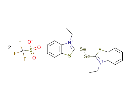 Molecular Structure of 88734-28-5 (2,2'-Diselenobis(3-ethylbenzothiazolium)-bis(trifluormethansulfonat))