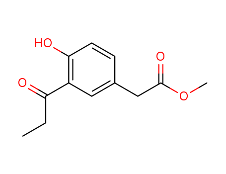 Benzeneacetic acid,4-hydroxy-3-(1-oxopropyl)-, methyl ester