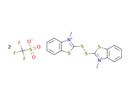 Molecular Structure of 88734-19-4 (2,2'-Dithiobis(3-methylbenzothiazolium)-bis(trifluormethansulfonat))