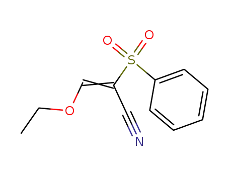 Molecular Structure of 32083-50-4 (3-ETHOXY-2-(PHENYLSULFONYL)ACRYLONITRILE)
