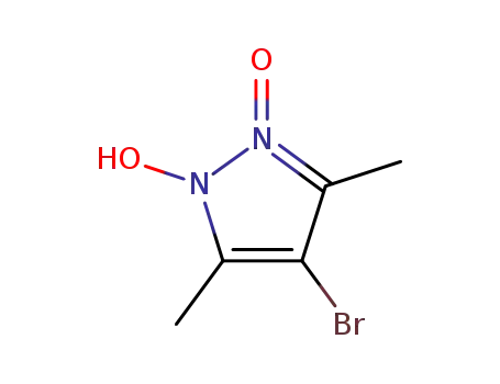 Molecular Structure of 71989-66-7 (4-bromo-3,5-dimethyl-1H-pyrazol-1-ol 2-oxide)