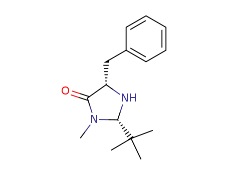 Molecular Structure of 390766-89-9 ((2R,5R)-(+)-2-TERT-BUTYL-3-METHYL-5-BENZYL-4-IMIDAZOLIDINONE)