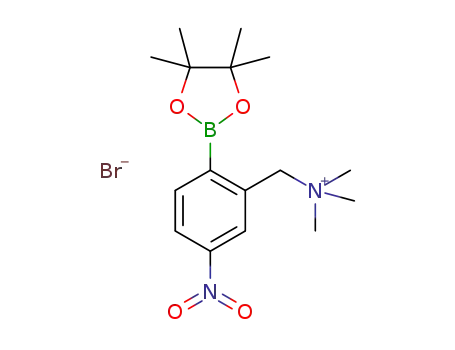 trimethyl-[2-(4,4,5,5-tetramethyl-[1,3,2]dioxaborolan-2-yl)-5-nitrobenzyl]-quaternaryammonium bromide