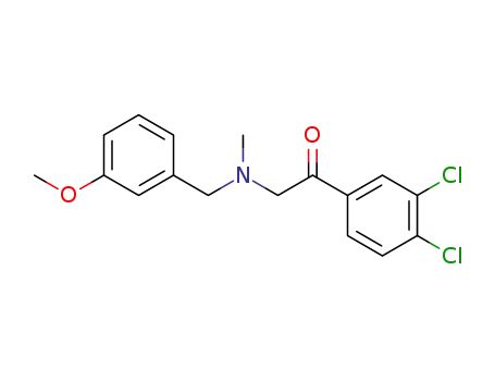 Molecular Structure of 1254941-88-2 (1-(3,4-dichlorophenyl)-2-((3-methoxybenzyl)(methyl)amino)ethanone)