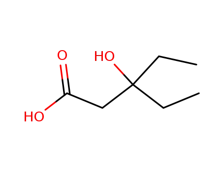 Molecular Structure of 58888-77-0 (Pentanoic acid, 3-ethyl-3-hydroxy-)
